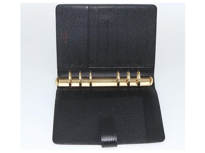 COPERTINA AGENDA MM LOUIS VUITTON Epi Nera R20042 LV Auth BA11324 Nero - vista 8