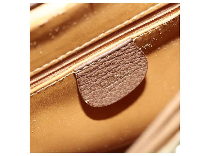 Bamboo Borsa a Spalla GUCCI in Camoscio Marrone Oro 002 1434 0259 Auth ep13442 D'oro - vista 19