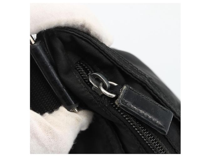 Borsa a Spalla PRADA Nylon Nero Argento Autentica ka2916 - vista 10