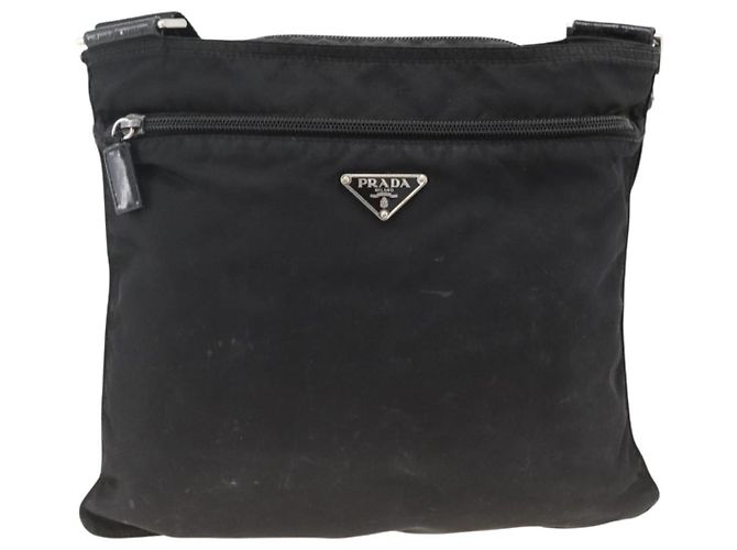Borsa a Spalla PRADA Nylon Nero Argento Autentica ka2916 - vista 13