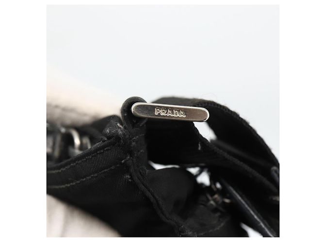 Borsa a Spalla PRADA Nylon Nero Argento Autentica ka2916 - vista 18