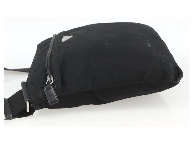Borsa a Spalla PRADA Nylon Nero Argento Autentica ka2916 - vista 3