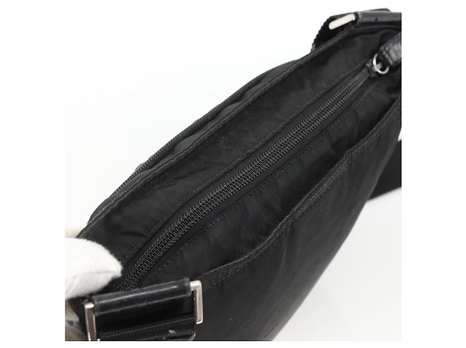Borsa a Spalla PRADA Nylon Nero Argento Autentica ka2916 - vista 6