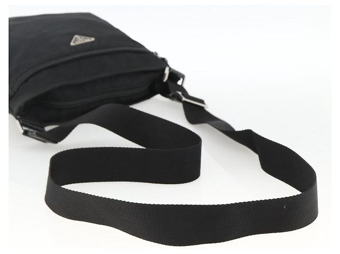 Borsa a Spalla PRADA Nylon Nero Argento Autentica ka2916 - vista 7