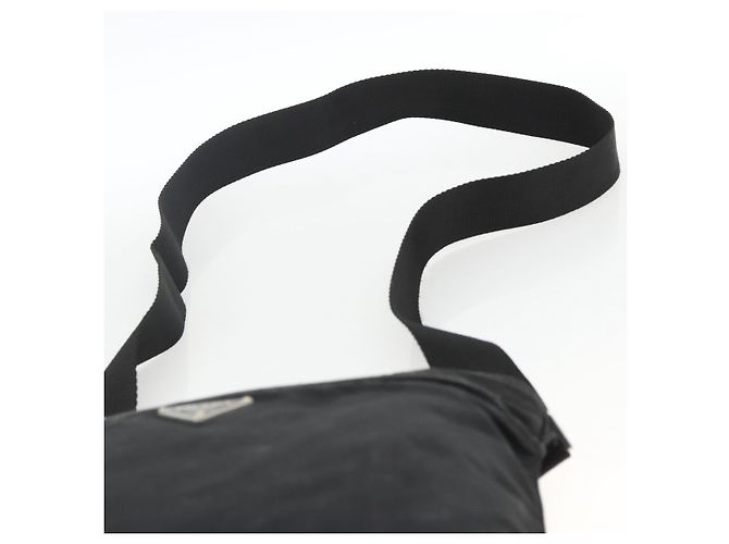 Borsa a Spalla PRADA Nylon Nero Argento Autentica ka2916 - vista 8