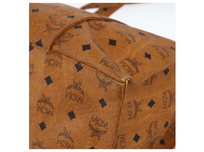Borsa tote MCM Logogram Vicetos in PVC marrone e oro Auth ki6533 D'oro - vista 15