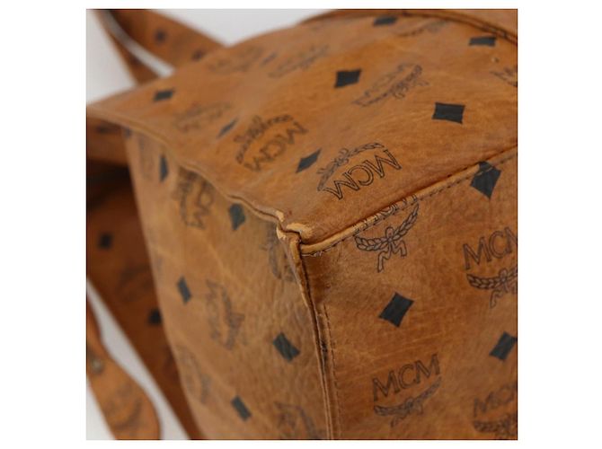 Borsa tote MCM Logogram Vicetos in PVC marrone e oro Auth ki6533 D'oro - vista 16