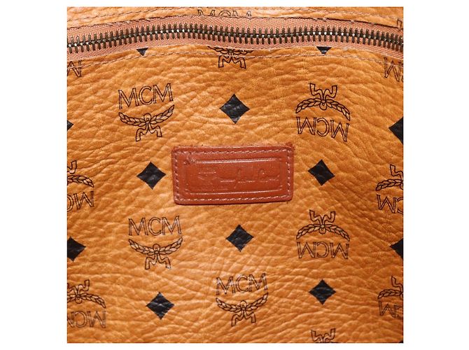 Borsa tote MCM Logogram Vicetos in PVC marrone e oro Auth ki6533 D'oro - vista 17