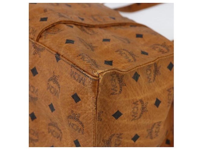 Borsa tote MCM Logogram Vicetos in PVC marrone e oro Auth ki6533 D'oro - vista 9