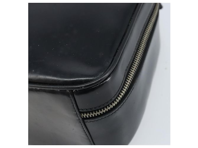 Borsa a Mano GUCCI Bamboo in pelle verniciata 2 in 1 Nero Argento Auth 172271 - vista 16