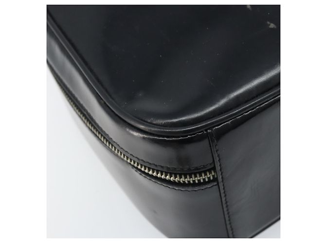 Borsa a Mano GUCCI Bamboo in pelle verniciata 2 in 1 Nero Argento Auth 172271 - vista 17