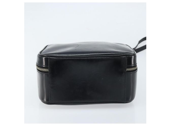Borsa a Mano GUCCI Bamboo in pelle verniciata 2 in 1 Nero Argento Auth 172271 - vista 5