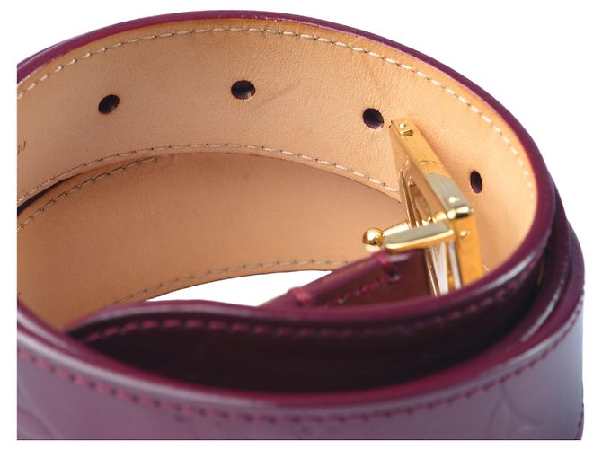Louis Vuitton Amarante Monogram Vernis LV Frame Belt - view 3