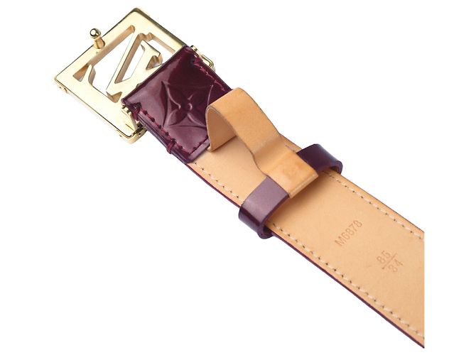 Louis Vuitton Amarante Monogram Vernis LV Frame Belt - view 5