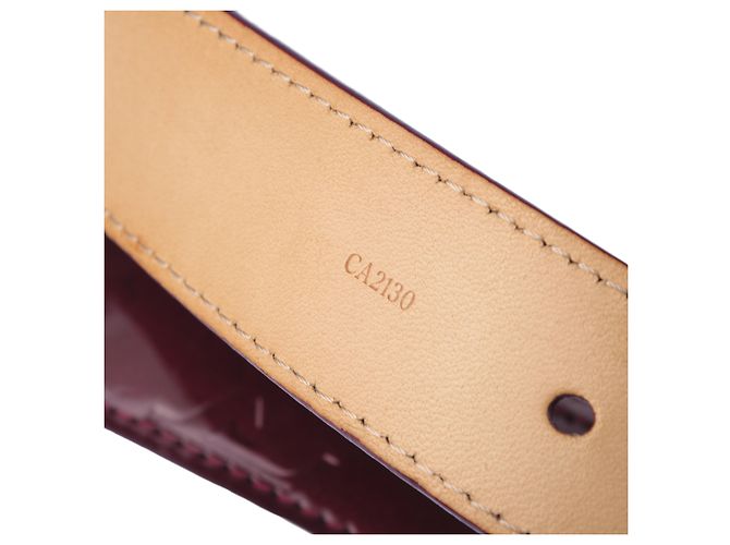 Louis Vuitton Amarante Monogram Vernis LV Frame Belt - view 6