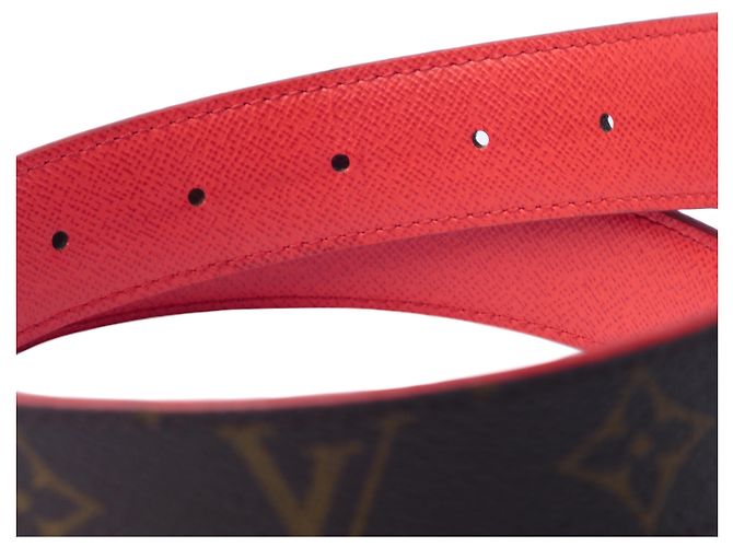 Cintura Reversibile LV Monogram Louis Vuitton Rosso - vista 3