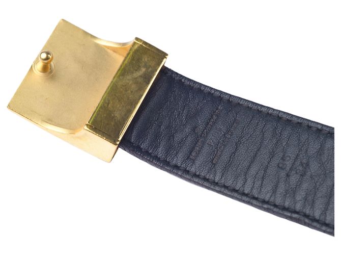 Cinto Louis Vuitton Damier Ebene com fivela em tom dourado Marrom - vista 5