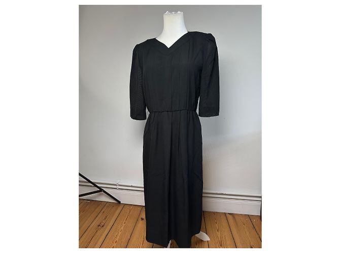 Vintage Givenchy Wollkleid M Schwarz - Ansicht 13