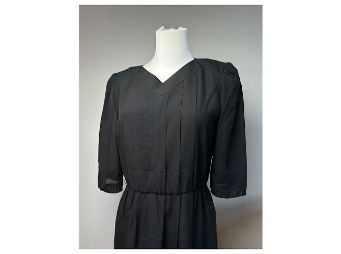 Vintage Givenchy Wollkleid M Schwarz - Ansicht 14