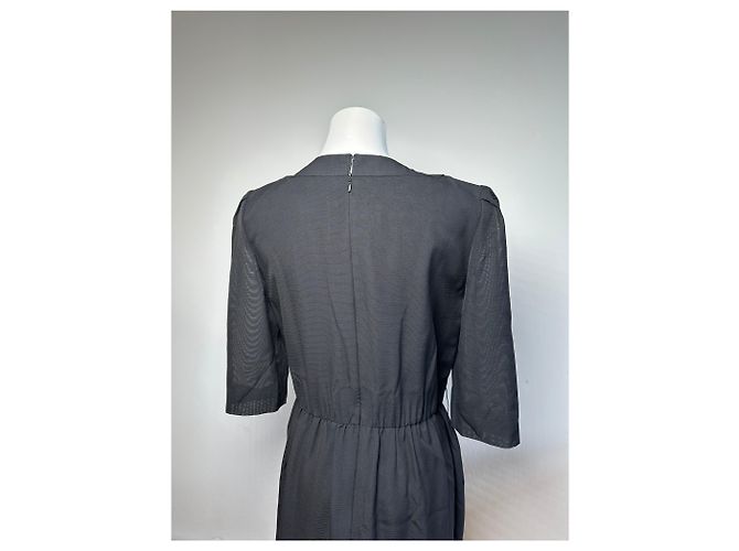 Vintage Givenchy Wollkleid M Schwarz - Ansicht 15