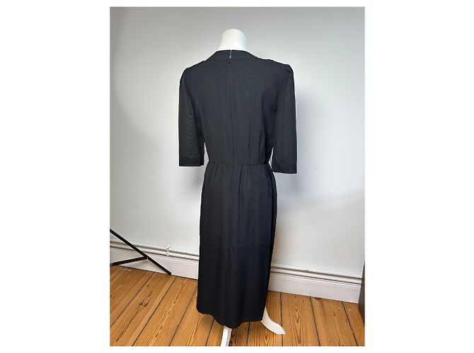 Vintage Givenchy Wollkleid M Schwarz - Ansicht 3