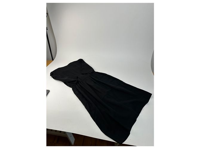 Vintage Givenchy Wollkleid M Schwarz - Ansicht 8