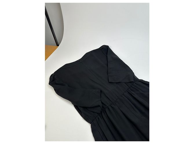 Vintage Givenchy Wollkleid M Schwarz - Ansicht 9