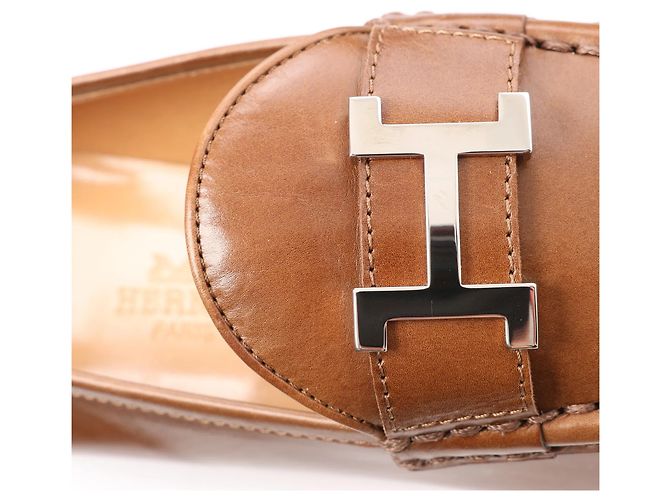 Hermès Mocassino in pelle HERMES Constance marrone, taglia 36 EU - vista 10