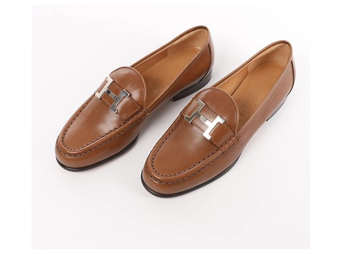 Hermès Mocassino in pelle HERMES Constance marrone, taglia 36 EU - vista 2