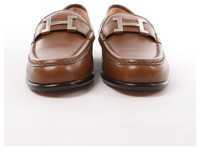Hermès Mocassino in pelle HERMES Constance marrone, taglia 36 EU - vista 5