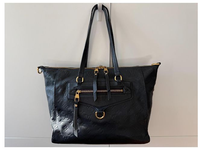 Louis Vuitton Borsa Tote Lumineuse PM Nera Empreinte Nero Gold hardware - vista 2