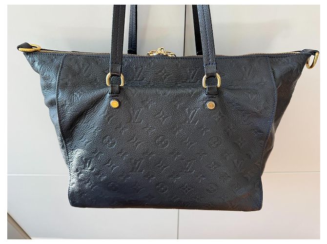 Louis Vuitton Borsa Tote Lumineuse PM Nera Empreinte Nero Gold hardware - vista 5