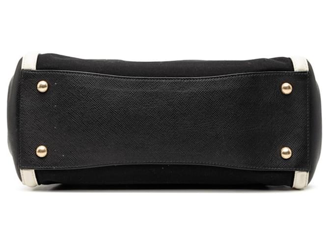 Borsa a spalla 2WAY Prada Nero Bianco - vista 3