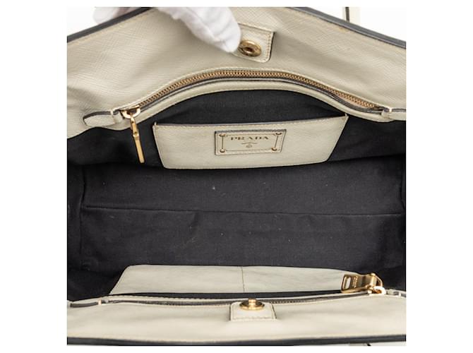 Borsa a spalla 2WAY Prada Nero Bianco - vista 4
