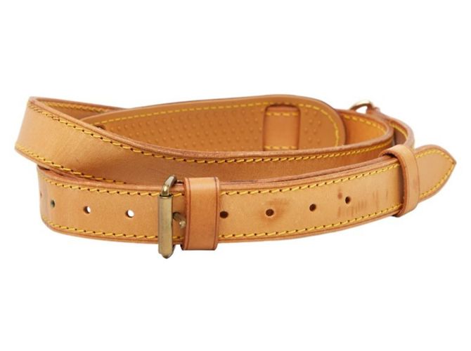Cinghia a spalla in pelle beige Louis Vuitton - vista 4