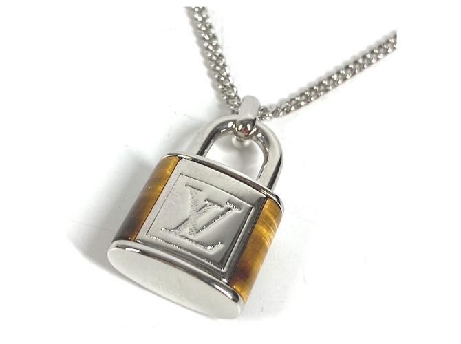 Louis Vuitton M62668 Collier aus Tigerauge Braun Silber - Ansicht 3