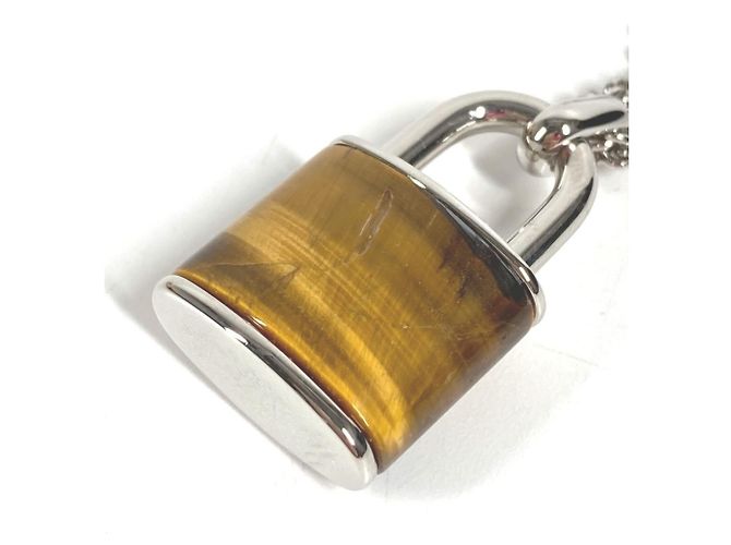 Louis Vuitton M62668 Collier aus Tigerauge Braun Silber - Ansicht 6