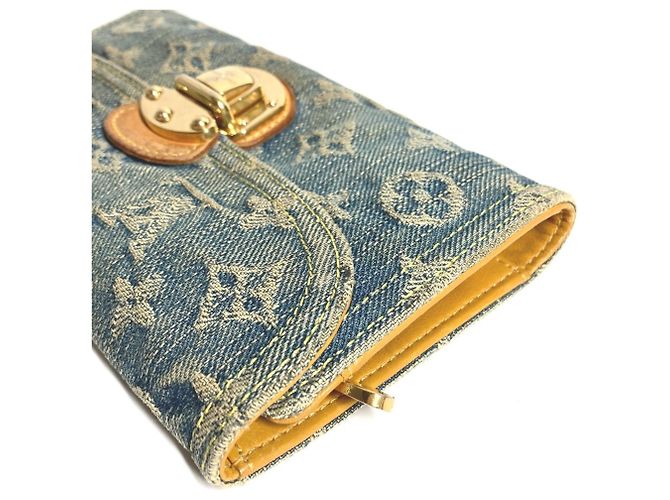 Cartera larga de denim Monogram Louis Vuitton Azul Monograma - vista 3