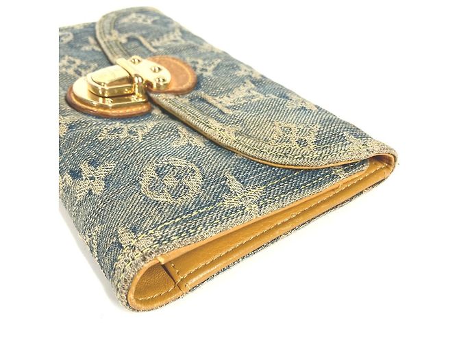Cartera larga de denim Monogram Louis Vuitton Azul Monograma - vista 5