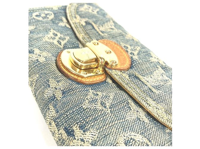 Cartera larga de denim Monogram Louis Vuitton Azul Monograma - vista 6