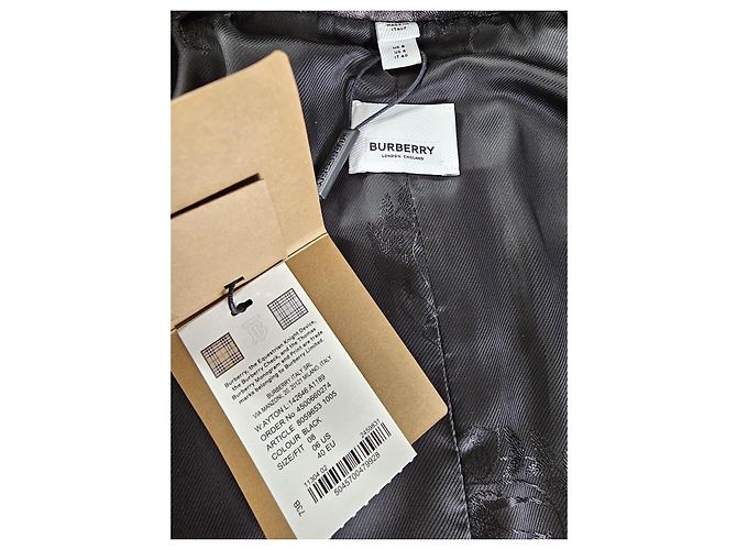 Burberry Ayton Lederjacke Schwarz - Ansicht 10