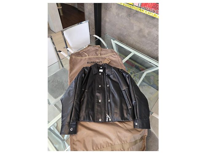 Burberry Ayton Lederjacke Schwarz - Ansicht 3