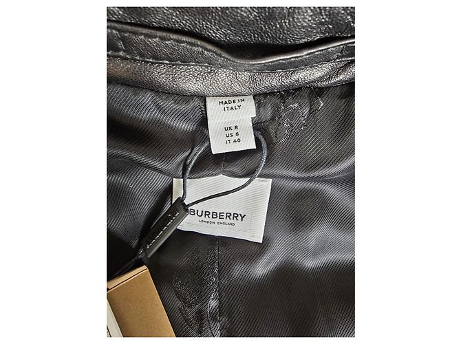 Burberry Ayton Lederjacke Schwarz - Ansicht 8