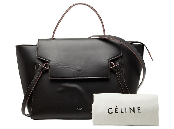 Belt Bag Céline Borsa Cintura Celine – Pelle Marrone Scuro e Rosa - vista 14