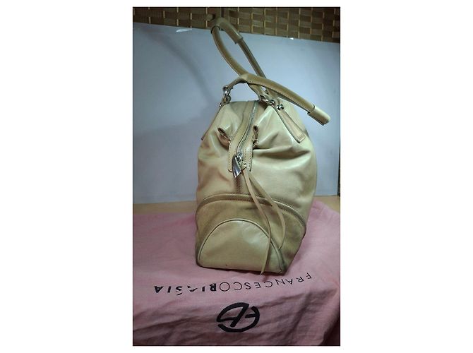 Autre Marque Beige Lederhandtasche - Ansicht 3