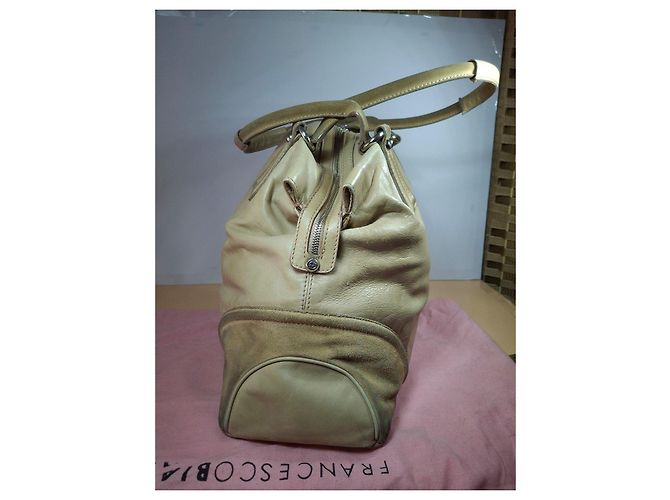 Autre Marque Beige Lederhandtasche - Ansicht 5