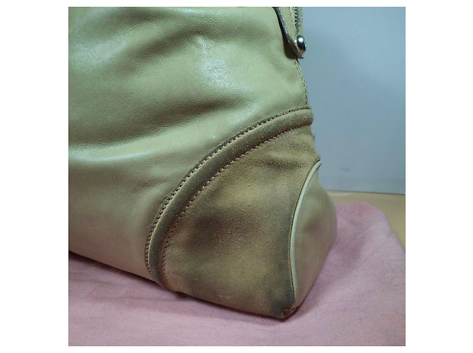 Autre Marque Beige Lederhandtasche - Ansicht 6