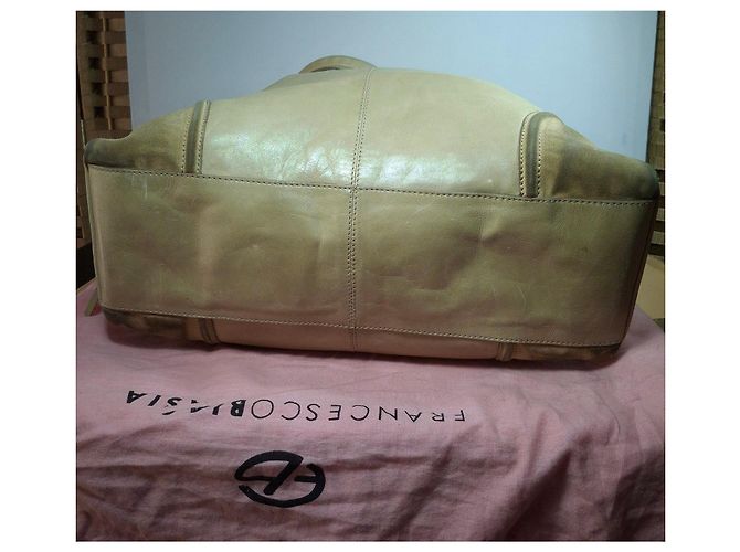 Autre Marque Beige Lederhandtasche - Ansicht 7