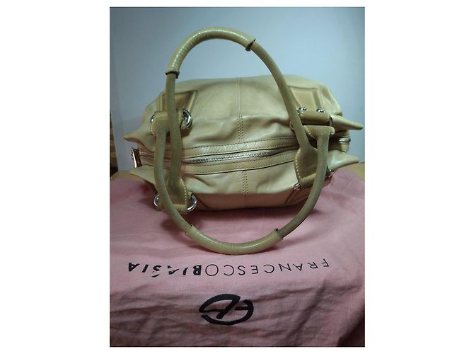 Autre Marque Beige Lederhandtasche - Ansicht 8