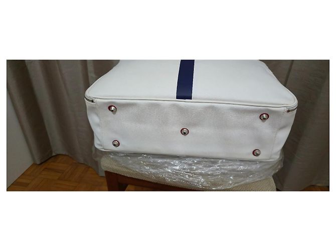 Valigia Jack Russell Malletier Bianca in Pelle e PVC Bianco - vista 12